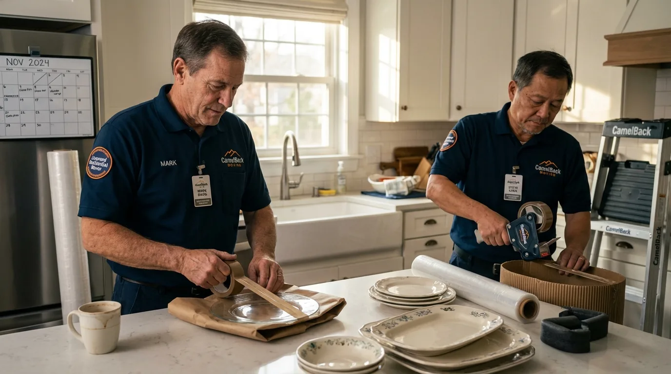 Professional crew packing kitchen dishware in Port Monmouth, NJ