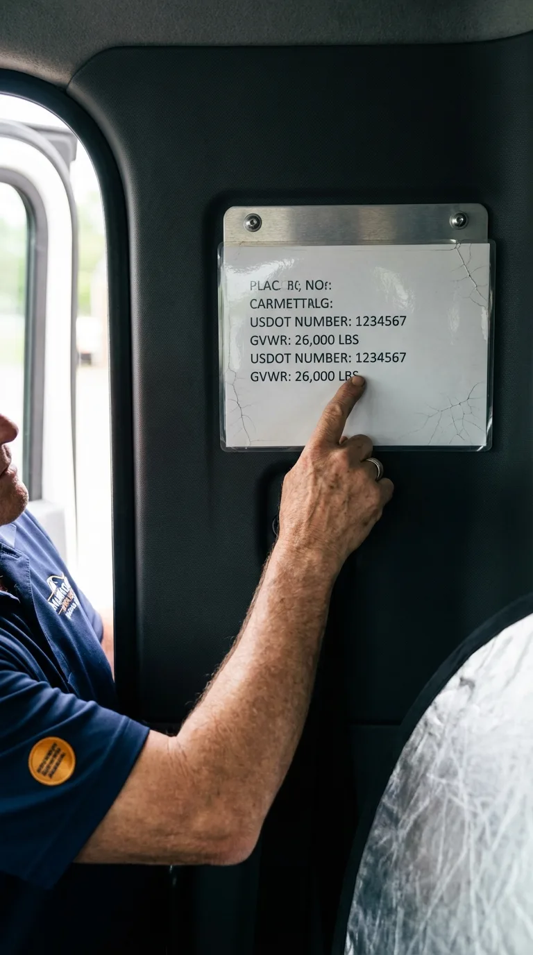 USDOT licensing placard verification in Port Monmouth